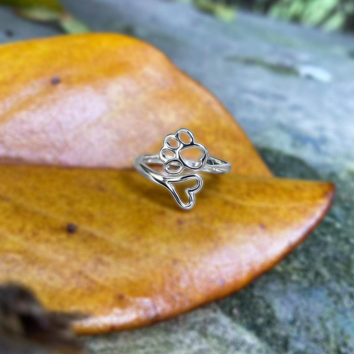 טבעת לב עם כף רגל מתכווננת מפלדה אל חלד