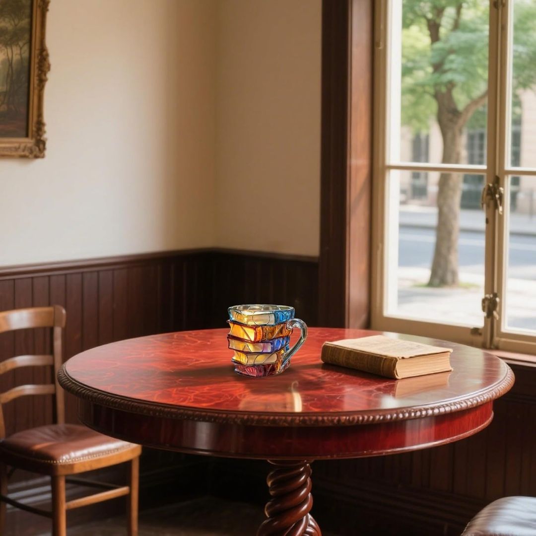 ספל קריאה תלת ממדי בעבודת יד לשמחה - מקורי