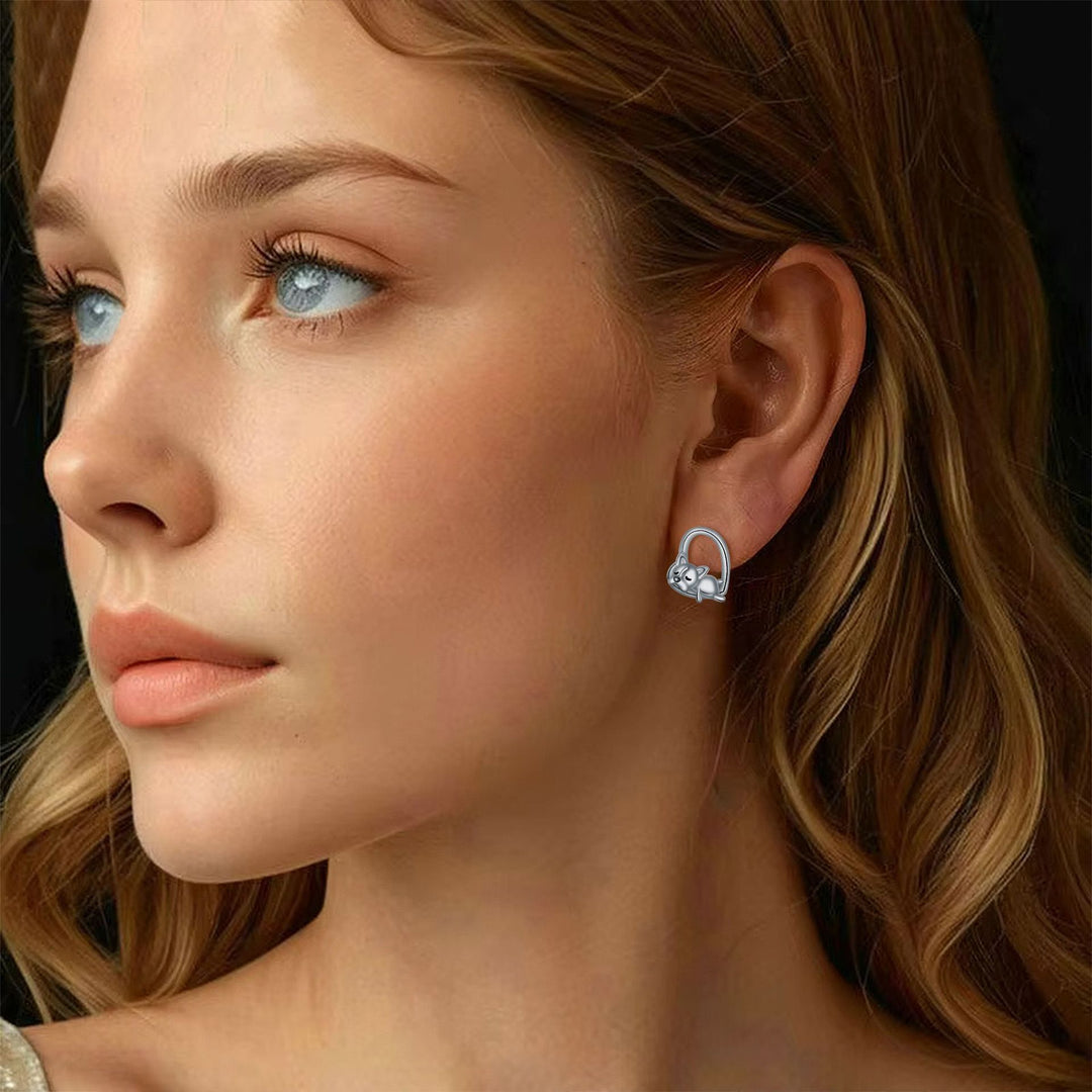 עגילי כבשה לולאי מפלסטיק סטרלינג בכסף טהור