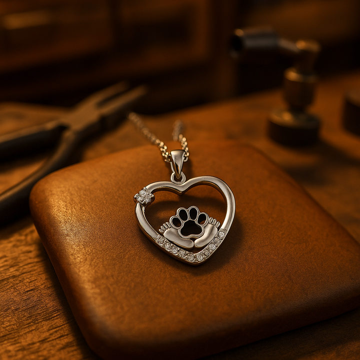 שרשרת כף רגל עם זירקוניה - חברים נאמנים